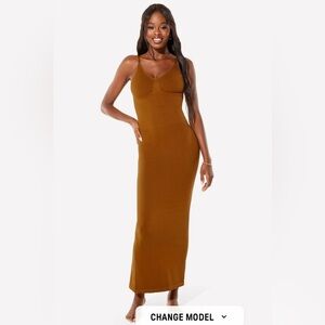 Yitty Smooth As Hell Shaping Maxi Dress medium bangin brown